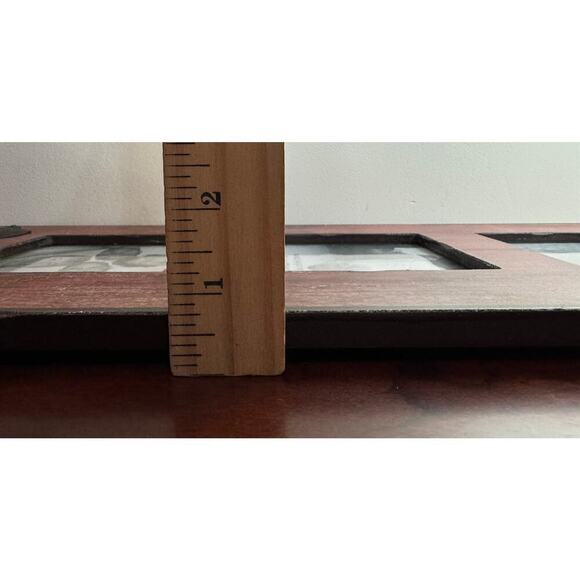 Design Home Decorative Picture Frame 3 Openings Photo Frame 5" x 5" Rustic Red - Picture 9 of 9